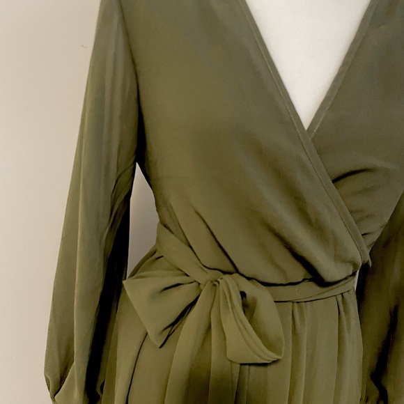 Baltic Born Lydia olive Green Maxi Wrap Dress - Picture 3 of 7
